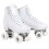 Retro Quad Rollerskates met Gestructureerde Boot (Wit, Dames 9 / Heren 8) 1