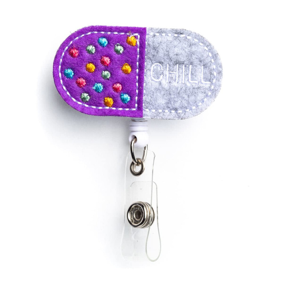 Porte-badge rétractable pour infirmières - Porte-badge en feutre pour infirmières, étudiants et enseignants - Joli porte-badge pour infirmières -
