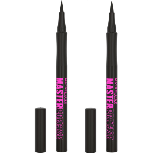 Maybelline Maybelline Eyestudio Master Precise Υγρό Μάσκαρα Ματιών, Μαύρο, 2 Τεμάχια