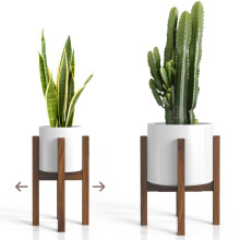 Sophia Mills Mid Century Plant Stand - Articol din lemn solid Stand realizat manual cu Acacia - se potrive?te cu vase medii ?i mari dimensiuni de