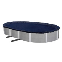 Capa de Inverno para Piscina Acima do Solo, 10 x 15 Oval, Azul - Inclui Guindaste e Cabo para Instalação Fácil