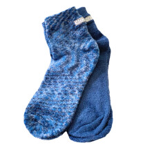Cloudz Natural Alo?Vera Spa-sokken - Blauw (2 paar/assortiment effen en patroon)