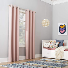 Sun Zero - 55407 Riley Kids Dormitor Blackout Grommet Corttain Panou 40 """" X 84 """" Blush