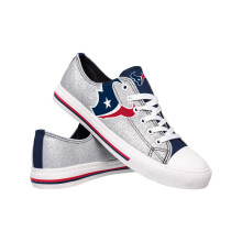 FOCO Houston Texans NFL Vrouwen Glitter Lage Canvas Schoenen - 7