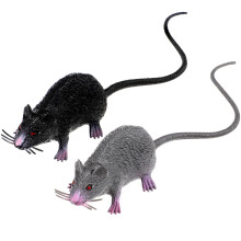 LUOEM 2PCS LIVELIKE FAKE ?OM MICI REALISTICE JOY SPOOKY RAT JOCY HALLOWEEN JOCA DE FARA NCALCARI DE HALLOWEEN PARTY APRIL APRIL DAY DE ZIUA M (N
