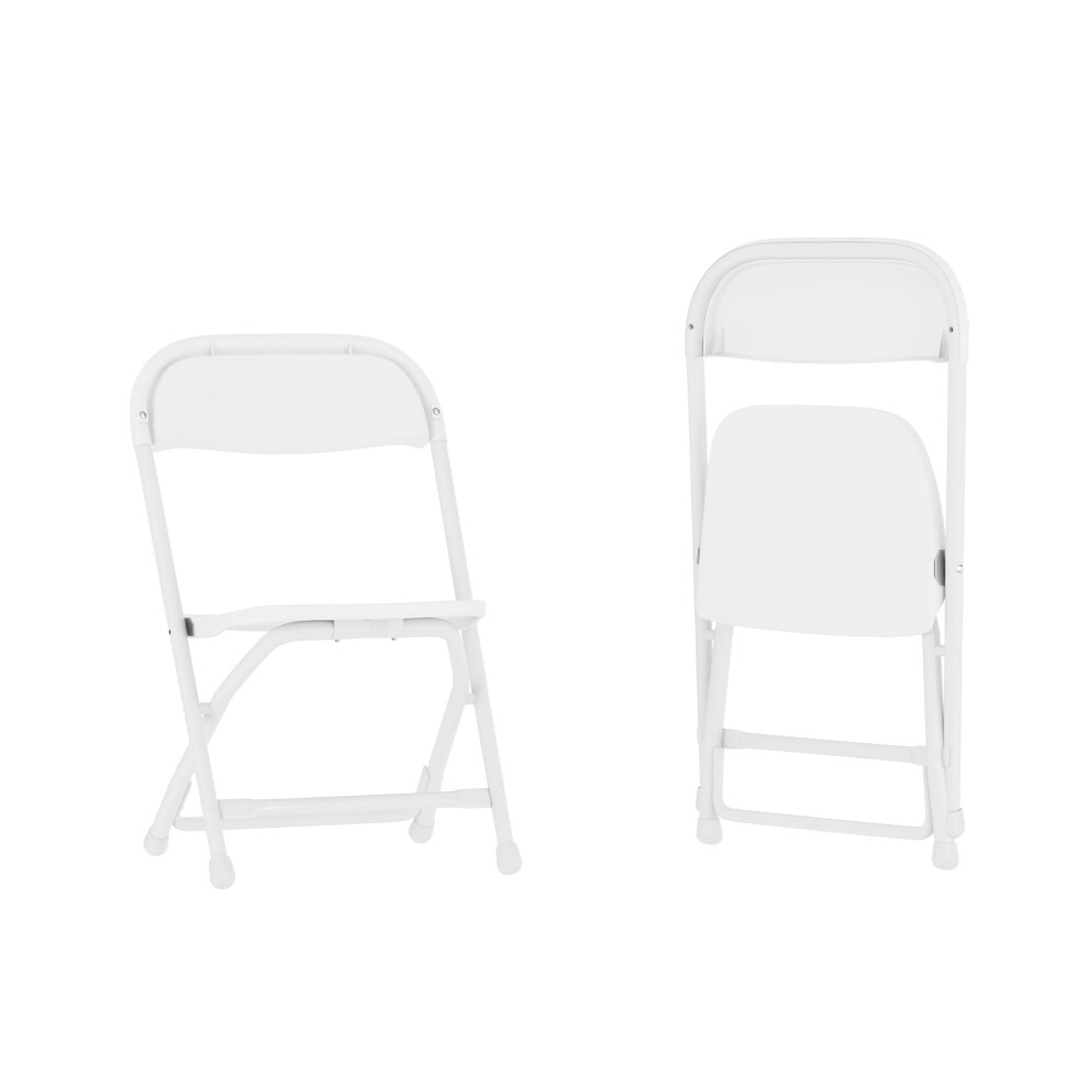 Flash Furniture 2 Pack Kids White Plastic Folding Chair-image-OPC-PG55BN2-NEW