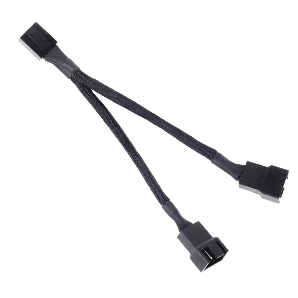 Silverstone Technology Sst-Cpf01-Usa Pwm 2-To-1 Splitter In Sleeving Cpf01-Usa Black