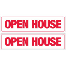 Calendars and More Inc. Riders cu semne imobiliare ondulate - 6 """" x 24 """" include 4-8 """" Miza individuala (2 Open House)