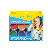 Scribbles Roller Kit Kid Safe Permanent Finger Paint 7 piece Set Rainbow