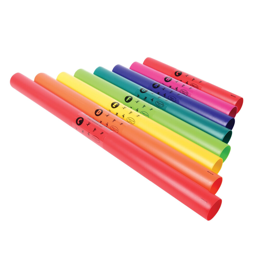 Constructive Playthings Boomwhackers MusikröHren, Tonleiter C Bis C, Musikalische KlangröHre, Klassenzimmerinstrumente FüR Kinder, Diatonisch, 8E-image