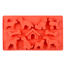 Fewo 11-hulrum hunde Knogler og kennel Chokolade Candy Gummy Mold Hvalp Hundehus Silikone isterningbakke Hjemmelavet Hundegodbid Bagepande Jello