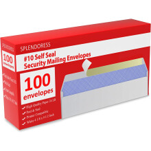 #10 Kuvert Letter Size Self Seal | 100 Business Mailing Security Peel and Seal Kuvert | 100% tonad | nr 10 Vita fnsterlsa Legal Vanliga Envelop