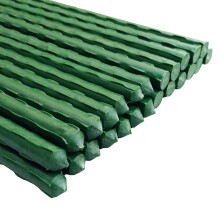 Arlai 45cm148 Ft Garden Stakes Plastic Coated Steel Plant Stakes Sturdy Tomato Stakes Pack of 25