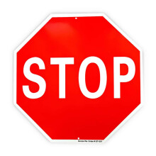 STOP-Schild, reflektierende Verkehrszeichen, 12"x 12" rostfreies Aluminiumschild, UV-geschützt, wetterfest