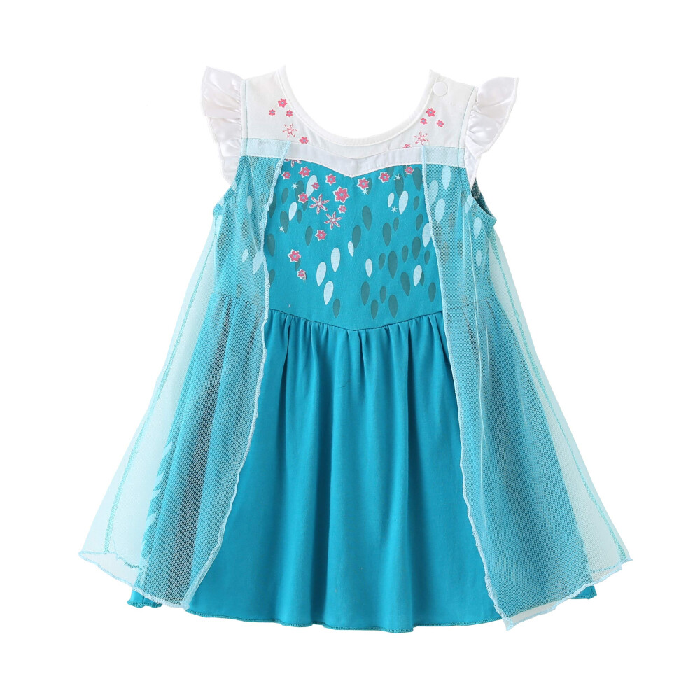 Robe de princesse Daisy Reine des Neiges pour Halloween, tenue d'   t    fantaisie pour petites filles, taille 3T, style 12