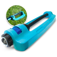 Aqua Joe SJIOMS20 Aqua Joe 4 400 Sq Ft Coverage Indestructible JUMBO Metal Base Oscillating Sprinkler