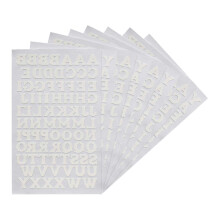 Magfok Iron nas letras de rebanho de 3/4 de polegada de transfer   ncia 8 folhas (branco)