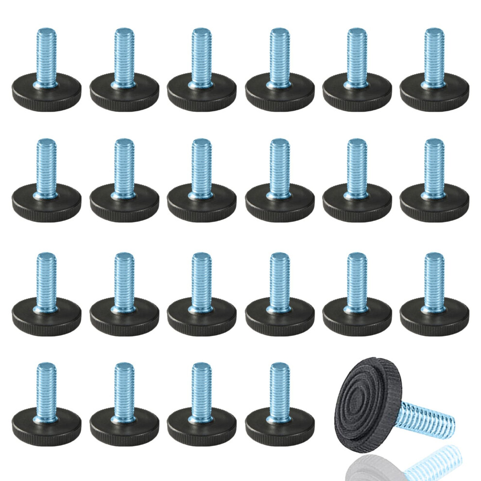 Wafjamf 24 Pcs M8 Thread Adjustable Furniture Levelers Screw In Threaded, Adjustable Levelers Feet Screw On Furniture Glide Leveling For Table, Chair 706597457127