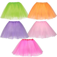 Dress Up America Tutu Multipack pentru fete - Five Color Pack of Princess Tutu Fuste pentru copii - Fuste de balet cu trei straturi cu trei strat
