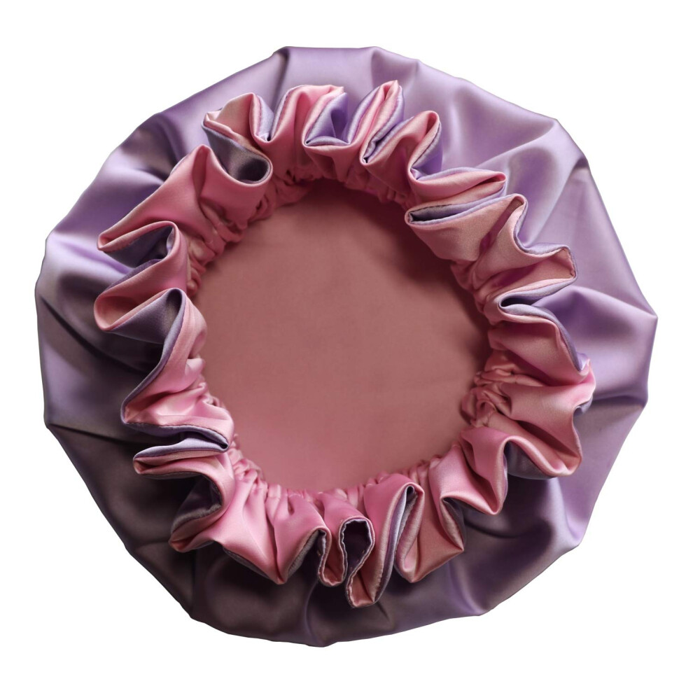 Bonnet de nuit r   versible en satin de soie AKISS pour petits enfants (Taffy/Lavande 1     3 ans)