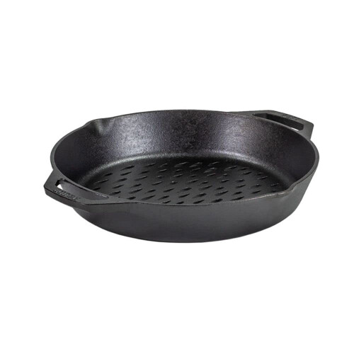 Lodge Lodge 12 Cast Iron Dual Handle Grill Basket 2