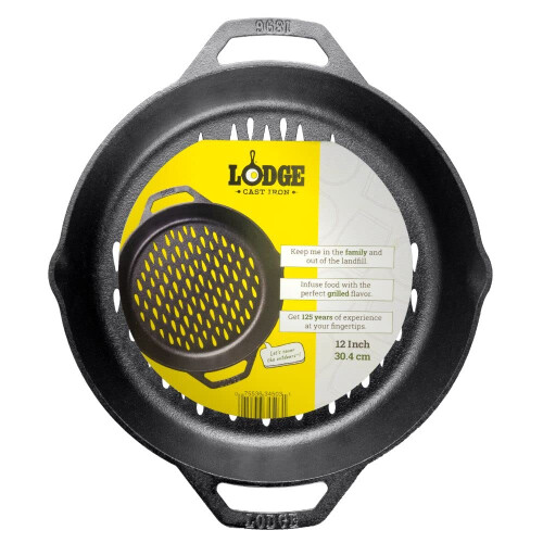 Lodge Lodge 12 Cast Iron Dual Handle Grill Basket 1