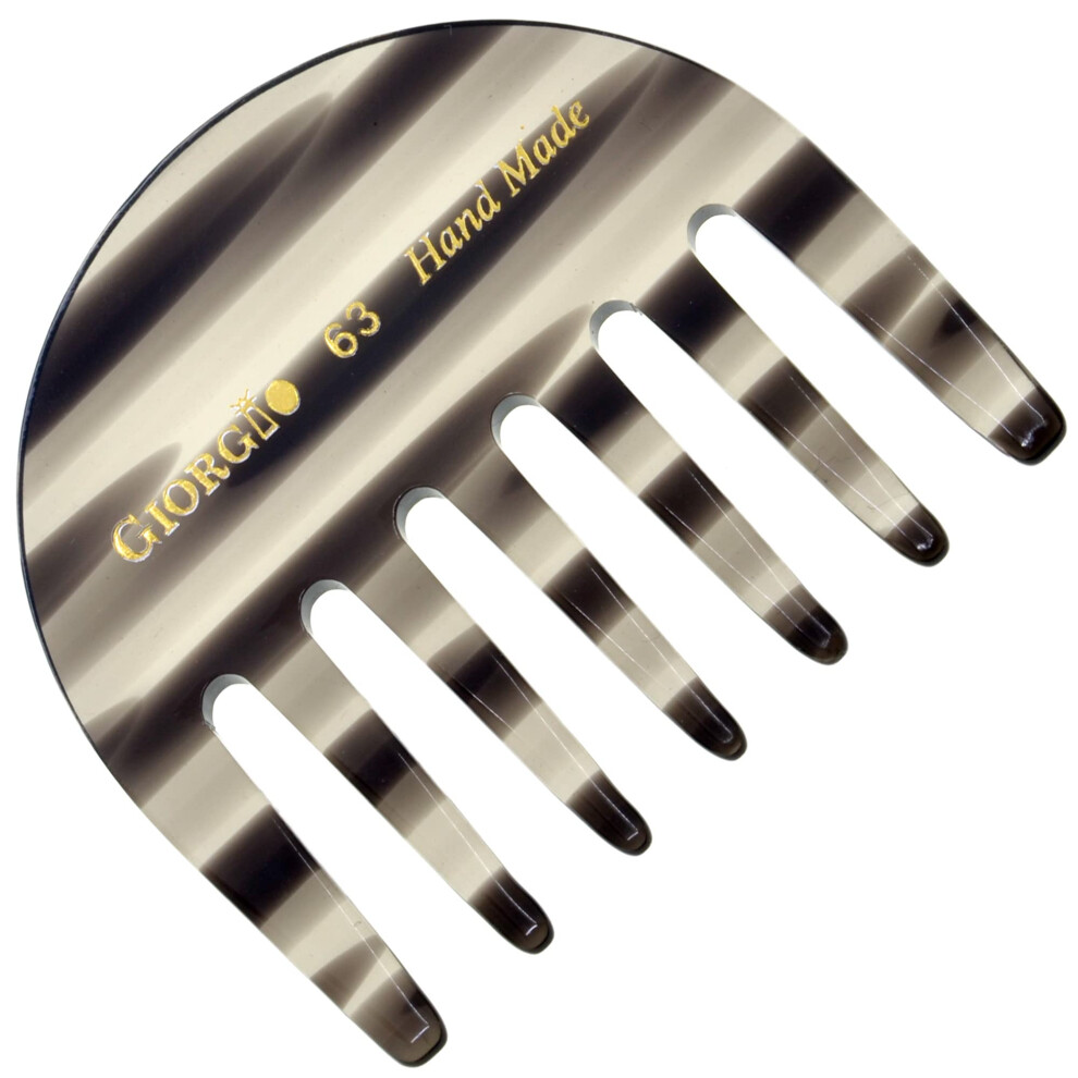 Giorgio G63 2.75 Graphite Travel Hair Detangling Comb Wide Teeth Pocket Comb For Thick Curly Wavy Hair. Hair Detangler Comb For Wet And Dry Everyday