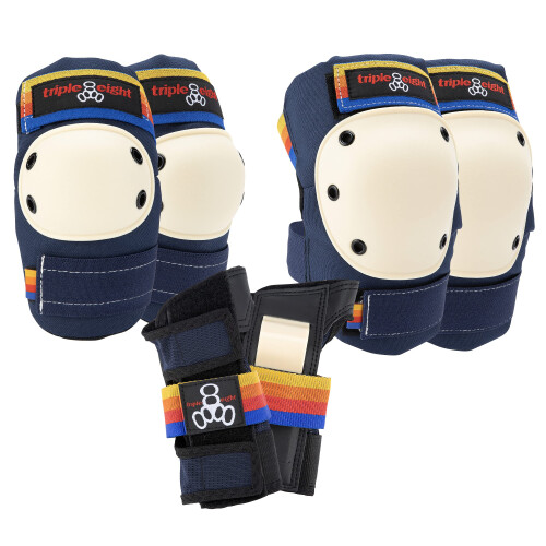 Triple Eight Saver Series 3-Pack Pad Set- Ιδανικό για Σκίτσο, Ρολλερ Σκίτινγκ και Ποδηλασία