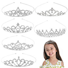 6 csomag kristly tiara korona strasszos hercegno korona ezst kristly tiara lnyoknak noi eskvoi partik bli fejdszek