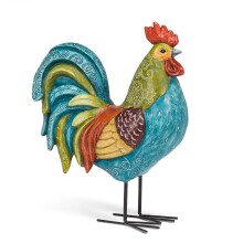 Abbott Collection 27-GALLO-220 Large Tall Colorful Rooster Multi 13.