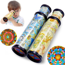 Anyumocz 2 pcs Magic Kaleidoscope Old World Kaleidoscope Classic Toys Stretchable Long Classic Kaleidoscop Legetøj til drenge og piger gaver børn
