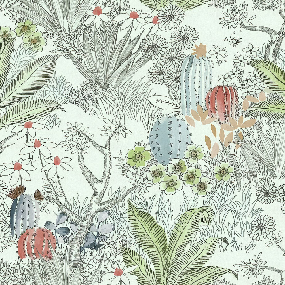 Wudnaye Floral Peel And Stick Wallpaper Vintage Floral Contact Paper For Cabinets 17.7 Inch 196.8Inch Floral Wallpaper Peel And Stick Wallpaper Cactus 736519233379