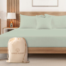 Good Sleep Bedding Lenjerie de pat king-size - Moale ?i respirabil 100% bumbac egiptean Lenjerie de pat king-size 1000 de fire Numai cear?af de p