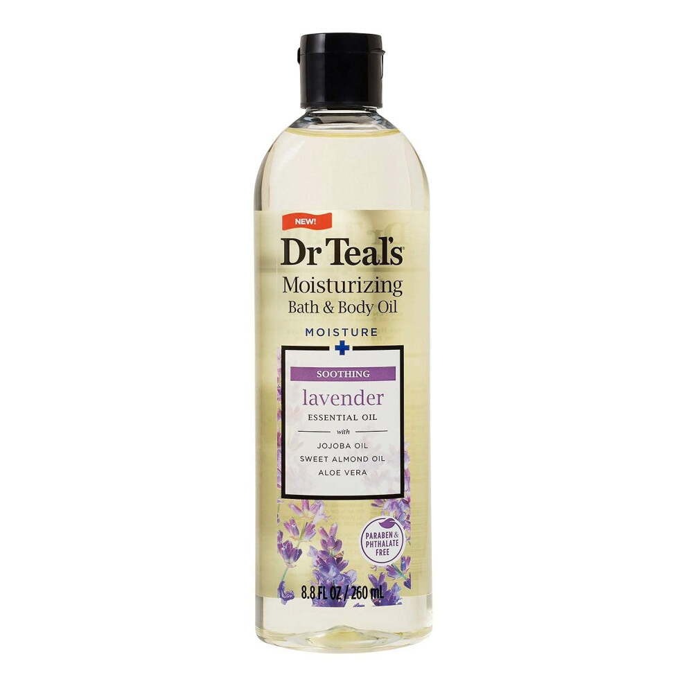 2 Set Di Olio Per Il Corpo E Da Bagno Dr Teals Alla Lavanda Soothe & Sleep Da 8,8 Once.-image