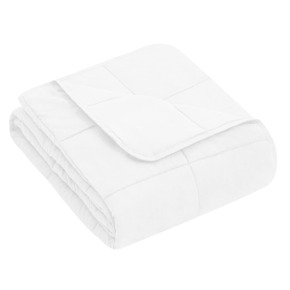 Couverture lest   e yescool pour adultes (25 lb 88 x 104 blanc) Couverture lourde rafra   chissante pour dormir Parfait pour 240-260 lb Couverture re