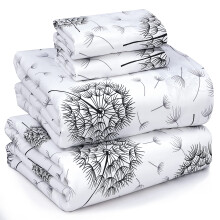 RUVANTI 100% Cotton Sheets - Crispy Cooling Percale Sheets for Twin Size Bed Breathable & Durable Twin Sheet Set 16 Inches Deep Pocket Sheets Dande