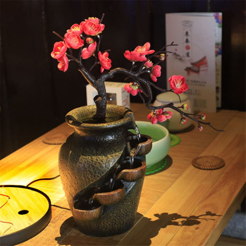 Indoor Waterfall Vase Simulates Decorative Tree Decoration EU Plug 1