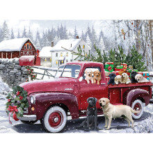Bits and Pieces - 500 stukjes puzzel voor volwassenen - Kerstlevering - Vakantie Winterhonden Groot stuk puzzel van The Macneil Studio Artists