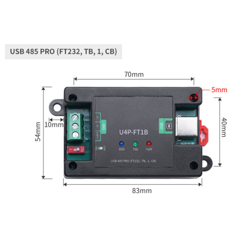 Módulo conversor de porta serial com trilho guia U4P-FT1B 1