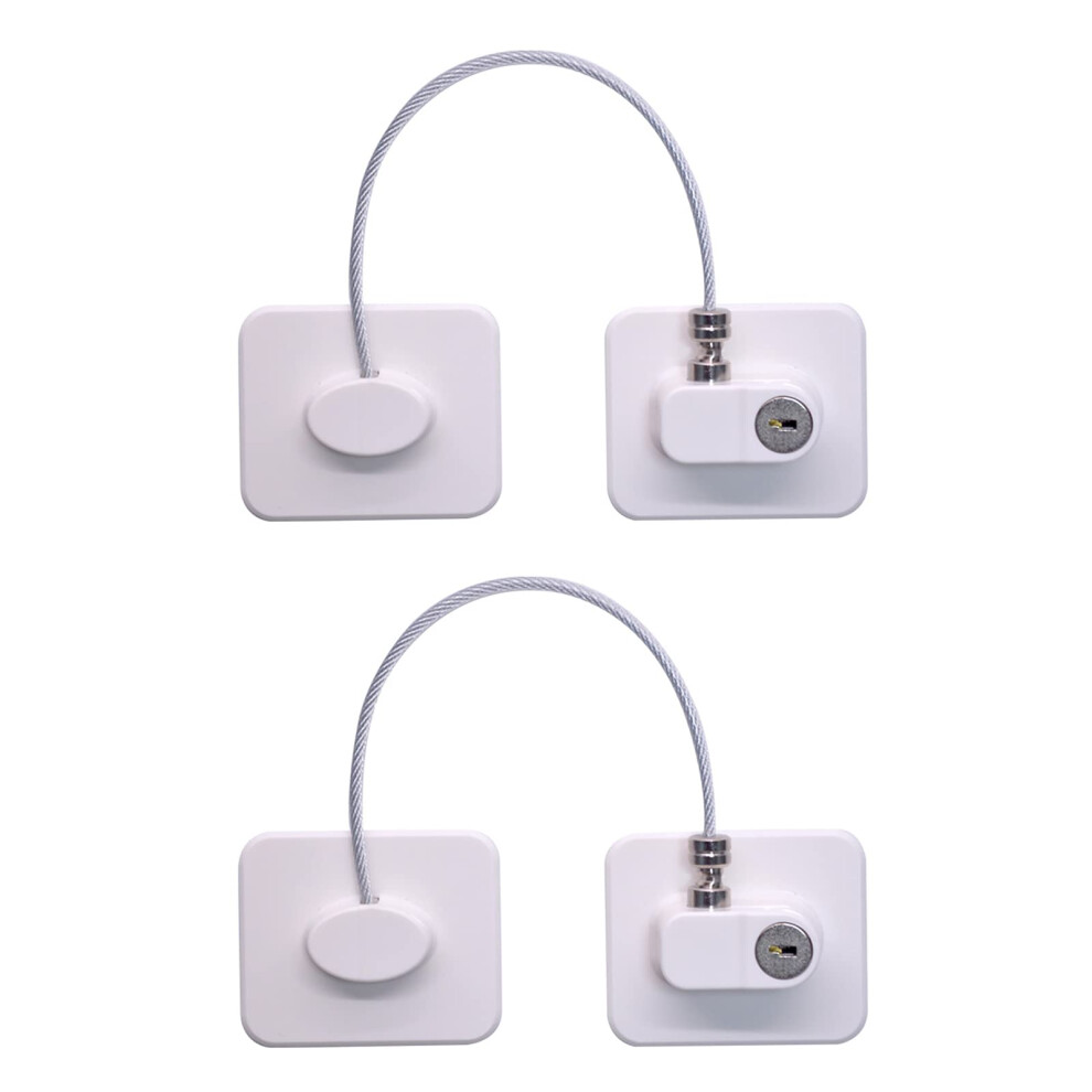 Child Safety Locks 2 Pack Refrigerator Lock With Keys For Fridge Cabinets Drawers Dishwasher Toilet And Child Safety Cabinet Lock 3M Adh Kizzhisi