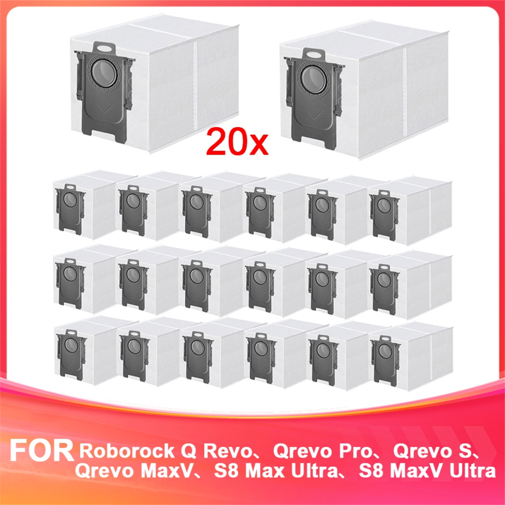 20 Sacchetti Antipolvere Per Aspirapolvere Q, S8 Max Ultra, S8 Maxv Ultra