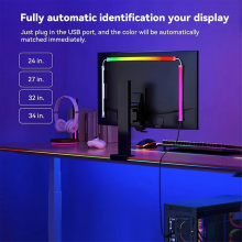 24-Zoll Monitor RGB-LED-Synchronisationsstreifen mit Bildschirmfarben-Synchronisation, musikgesteuerte Beleuchtung, USB-Stromversorgung