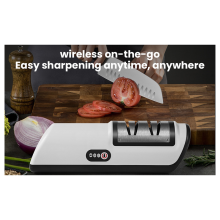 Kitchen Electric Knife Sharpener 4 Gears Multifunctional Black
