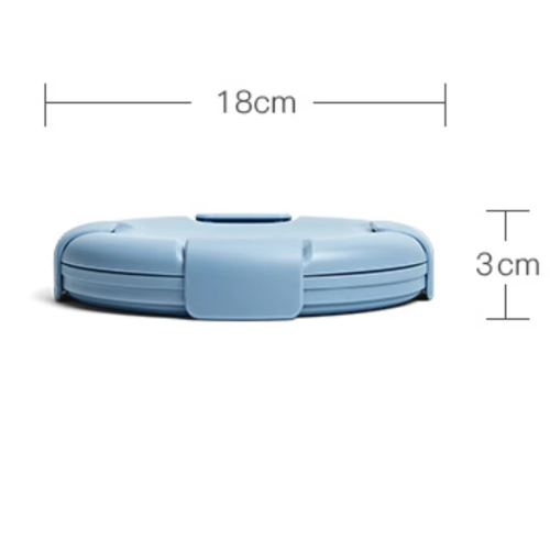 Silicone Folding Lunch Box, Portable Retractable Bowl for Trave,B 1