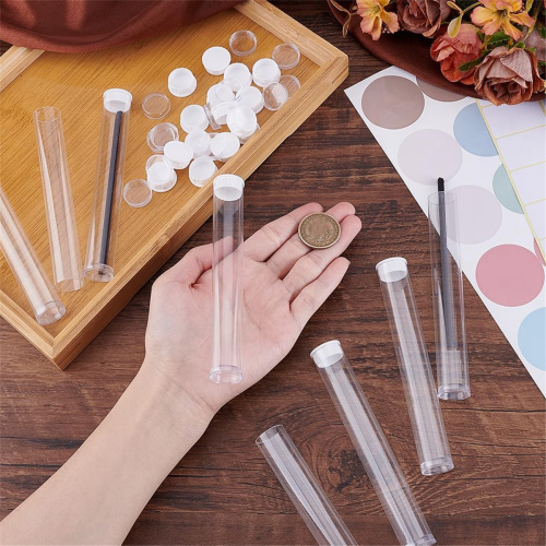 20 Pack Clear Plastic Tube Empty Storage Tubes 2