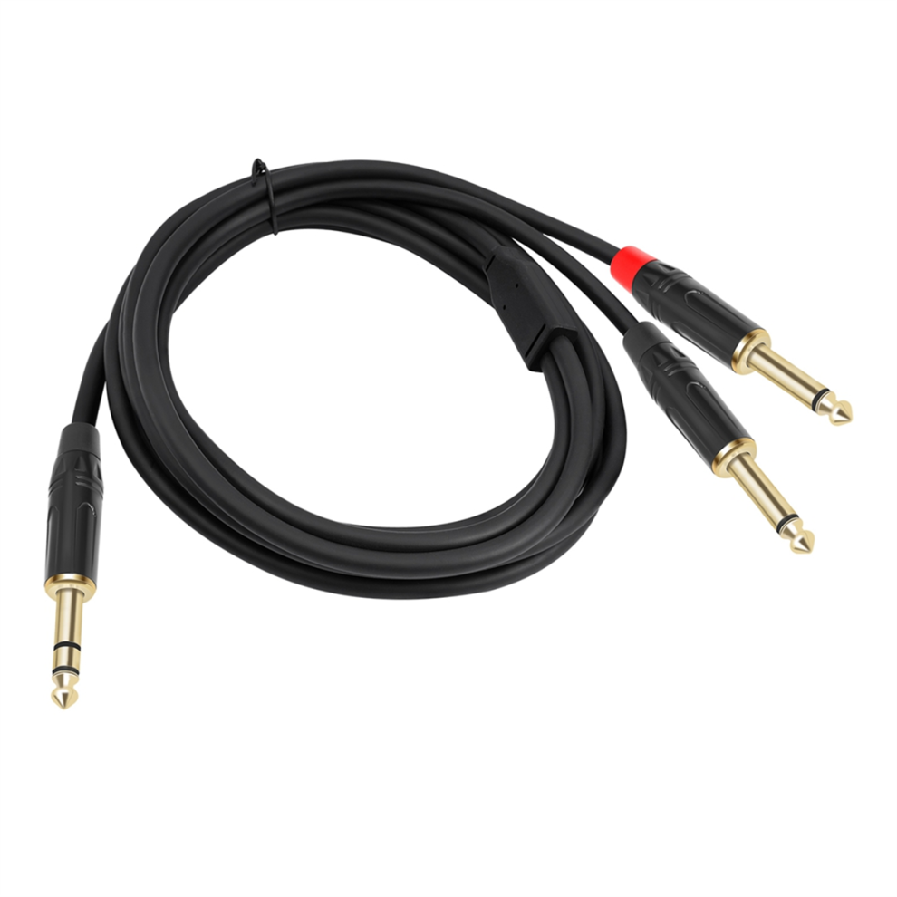 6.35Mm Stereo To 2 Mono 6.35 Male Mono Y-Splitter Insert Cable A 4853721227432