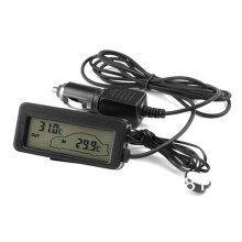 Mini termômetro digital automotivo com display LCD interno e externo