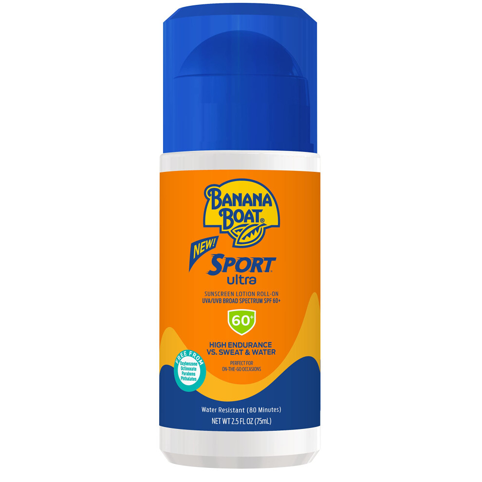 Banana Boat Sport Ultra SPF 60 Roll On Sunscreen  2.5oz | Sunscreen Roller  Travel Size Sunscreen  Oxybenzone Free Sunscreen  SPF 60 Sunscreen Roll On