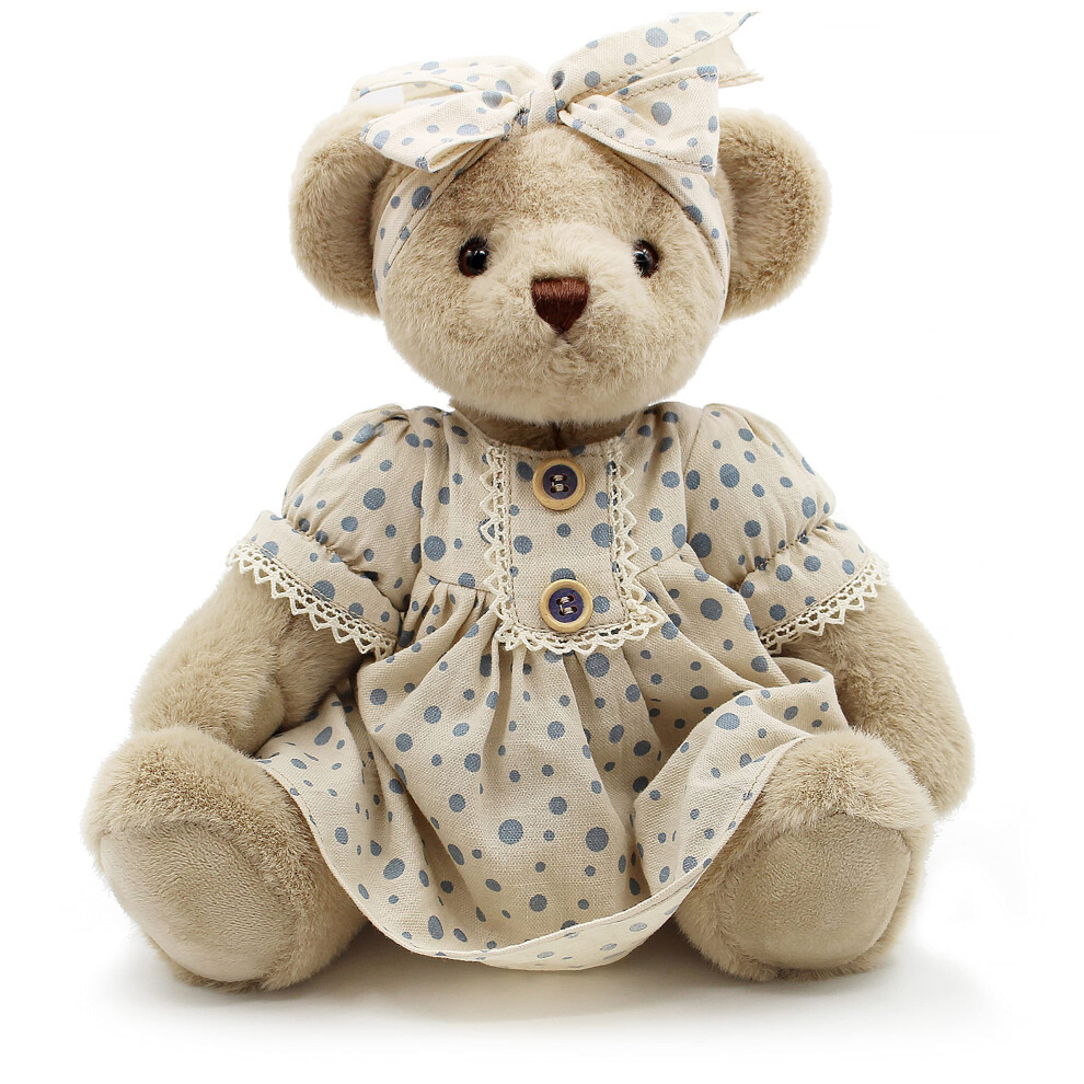 Ours En Peluche Articul Suepcuddly, Petit Jouet En Peluche Doux Avec Tissu (Bleu 33 Cm)-image