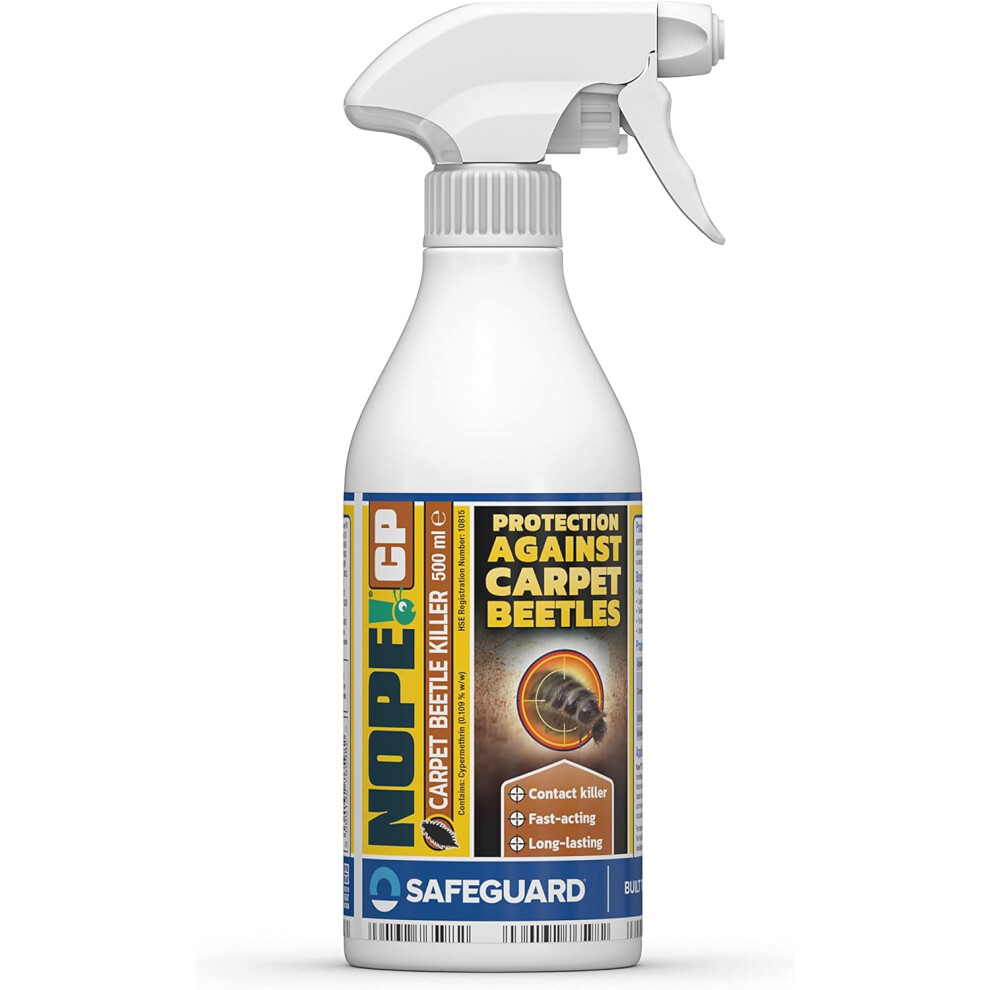 (500ml) NOPE CP Carpet Beetle Spray - Fast Acting, Odourless and Stainless Carpet Beetle Treatment for home use.